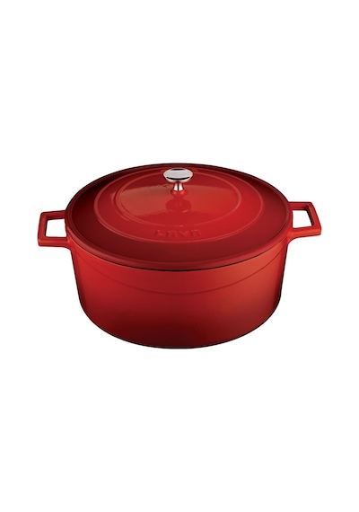 Lava Demir Döküm 28 CM Trendy Kırmızı Tencere Lvytc28K2R