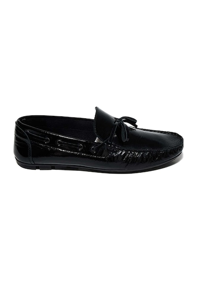 Bestello Fiyonklu Poli Taban Loafer028-2088-24y Erkek Ayakkabı Siyah Rugan