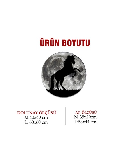 Kişiselleştirilebilir Led Işıklı Epoksi Katmanlı Tablo Lowell At Dolunay Gri - 738226087 Gri