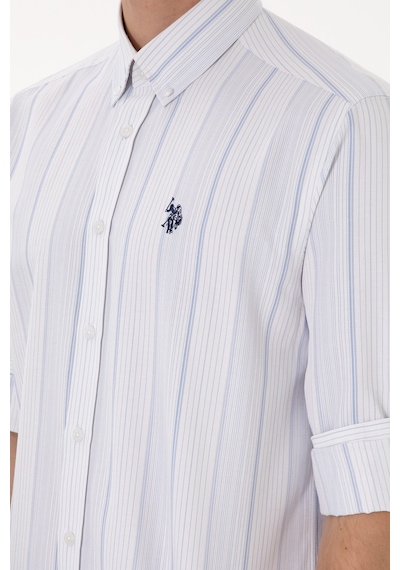 U.s. Polo Assn. Erkek Mavi Gömlek Desenli 50306352-vr036 Mavi