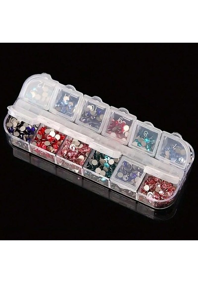 Organizer Malzeme Kutusu 12 Bölmeli Şeffaf Pbb040-13 18 Setbox 13x5x1,5mm Şeffaf