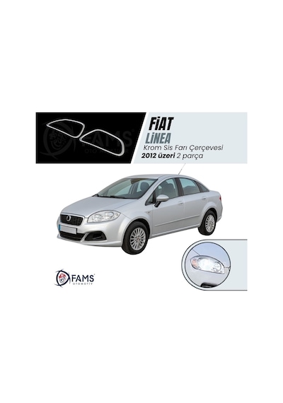Fiat Linea Krom Sis Farı Çerçevesi 2 Prç. 2012 ve Üzeri P.Çelik