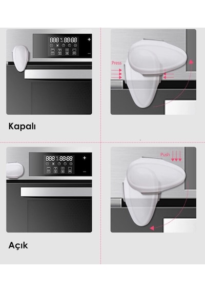 Miny Baby Fırın  Kilidi Çok Renkli