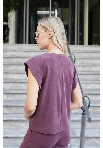 Jument Kadın Modal İpeksi Likralı Kumaş Geniş Sıfır Yaka Düşük Omuzlu T-shirt Bluz-bordo Bordo Jument Kadın Modal İpeksi Likralı Kumaş Geniş Sıfır Yaka Düşük Omuzlu T-shirt Bluz-bordo Bordo