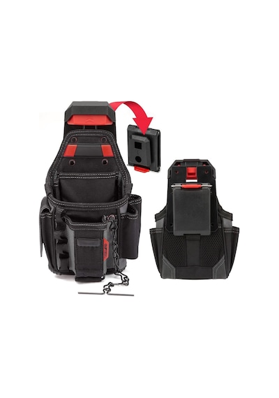 Workpro Wp281079 Smart Clip Bel Tipi Alet Çantası Hızlı Tak-çıkar Kemer Klipsi + Çanta Bağlantı Adaptörü