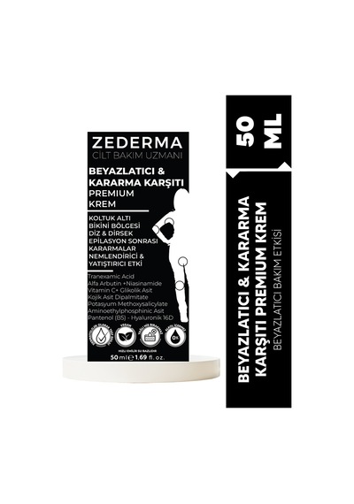 Zederma Beyazlatıcı Kararma Karşıtı Premium Krem 50 Ml