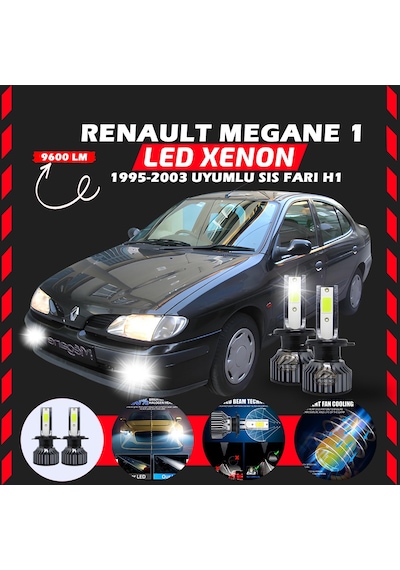 Renault Megane 1 1995-2003 Sis Farı Uyumlu Şimşek Etkilii Led Xenon Pro Series H1