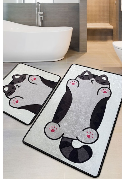 Chilai Home Cuddlyo 2'li Set Banyo Halısı Djt Renkli
