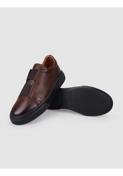 Harrow %100 Hakiki Deri Taba Lastikli Erkek Sneaker Taba