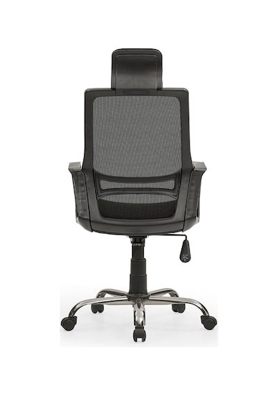 Arya2 Bilgisayar Koltuğu - Ofis - Müdür - Büro - Çalışma Sandalyesi Siyah Renk Krom Ayaklı Siyah