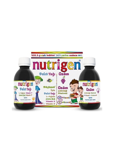 Nutrigen Balık Yağı Şurup 200 ML + Üzüm Şurup 200 ML