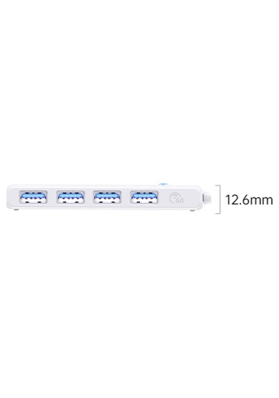 Orico PAPW4A-C3-015-WH-EP 4 Portlu Type-C To Usb 3.0 Yüksek Hızlı 5 GBPS Hub Çoklayıcı Beyaz
