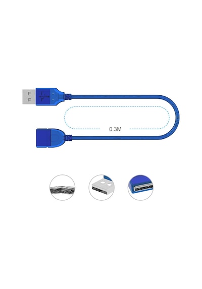 5 Metre Usb Uzatma Kablosu Usb 2.0 Dişi Erkek Uzatma Kablosu