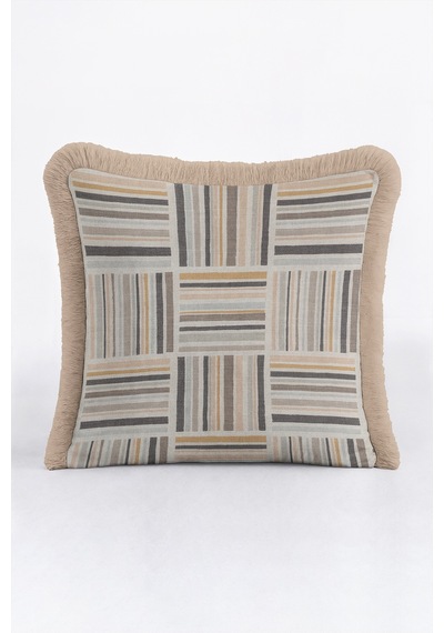 Çizgili Geometrik Saçaklı Yastık Kılıfı - Patchwork Bohem Vizon Gri Krem Püsküllü Kırlent Kılıfı Sessiz Atlas Halo Çizgili Geometrik Saçaklı Yastık Kılıfı - Patchwork Bohem Vizon Gri Krem Püsküllü Kırlent Kılıfı Sessiz Atlas Halo