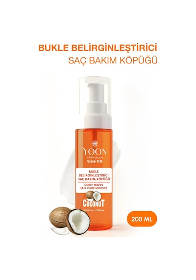 Bukle Belirginleştirici Saç Köpüğü 200 Ml Hindistan Cevizi Özlü, Paraben, Sls Ve Silikon İçermez