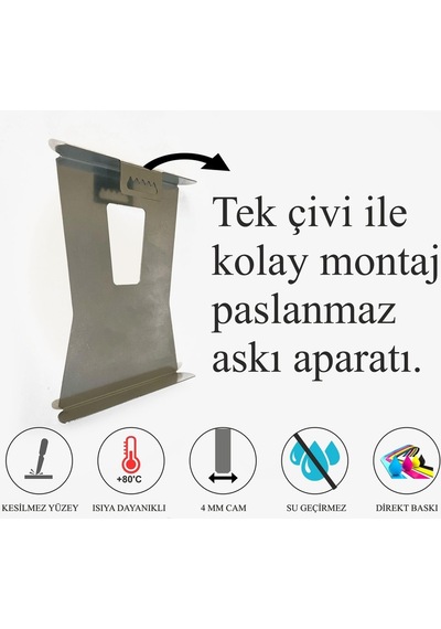 Kadın-gold Desen Cam Tablo Evlika Temperli 4 Mm