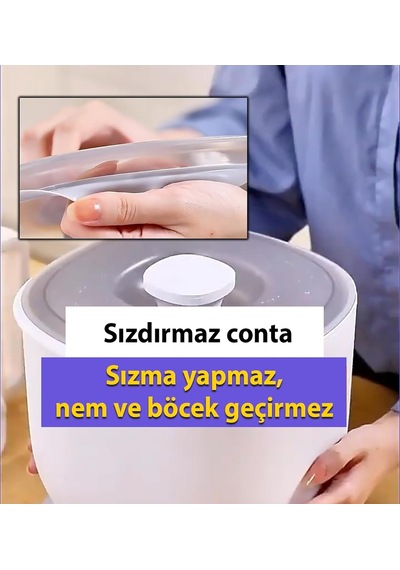 Saklama Kabı, 6 Kg Silikon Kapaklı Sızdırma Yapmaz