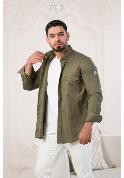 Paul Martin Çift Kapak Cepli Pamuklu Slimfit Gömlek 001 Paul Martin Çift Kapak Cepli Pamuklu Slimfit Gömlek 001