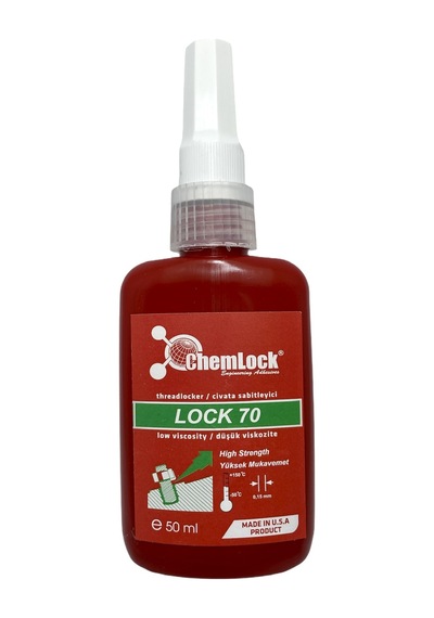 Chemlock Lock 70 Sökülmez Civata Sabitleyici 50Ml.