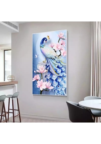 5D Sayılarla Elmas Boyama Tavus Kuşu-2 Diamond Painting Kit