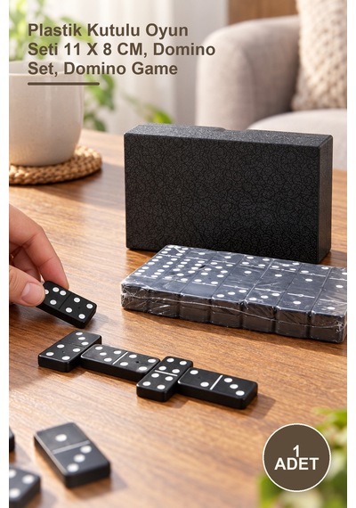 1 Adet Domino Oyunu Plastik Kutulu Oyun Seti 11 X 8 Cm, Domino Set, Domino Game