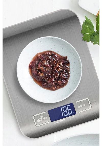Dijital Hassas Mutfak Tartısı - Terazisi-hassas Ölçüm 5kg 1 Gr Gri Portatif Mutfak Terazi