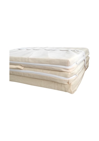 Viphomeconceptltd Tek Kişilik Katlanır Yer Yatağı Sünger Yatak Krem 80X180 Cm