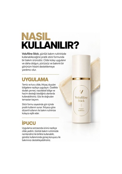 Korea Volufiline Stick 9g Dolgunlaştırıcı Anti-aging Stick Volufiline + Peptit + Kollajen