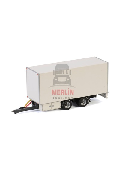 1/50 - White Line Centre - Axled Drawbar Box Traıler - 2 Axle