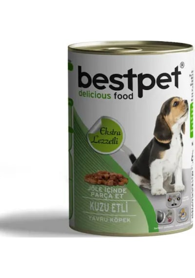 Bestpet Jöle İçinde Parça Kuzu Etli Konserve Yavru Köpek Maması 415 G