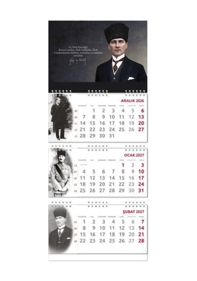 2027 Atatürk Gemici Duvar Takvimi - Gazi