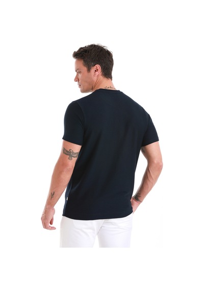 Hatemoğlu Lacivert Regular Fit Düz Bisiklet Yaka Tişört 35103023c004 005 Lacivert
