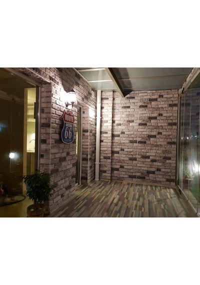 5 Adet X Tuğla Desenli 3D Strafor Köpük Duvar Kaplama Paneli (446785601)