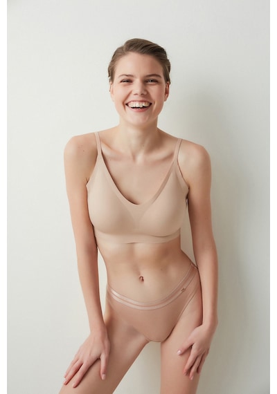 Penti #İzbırakmaz Invisible Bej Dikişsiz Invisible Balensiz Bralet