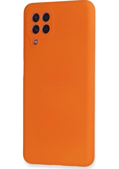 Ilkeshop Newface Samsung Galaxy Uyumlu A22 Kılıf Nano İçi Kadife Silikon - Turuncu