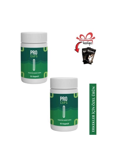 Pro Caps Erkeklere Özel 15li X 2 Ad. + Kayganlaştırıcı Jelle