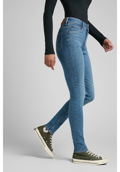 Lee Scarlett Skinny Fit Dar Kesim Yüksek Bel Çok Dar Paça Mavi Kadın Jean Denim Kot Pantolon L626ERKJ Mavi