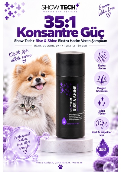Showtech Kabartıcı Ve Dolgunlaştırıcı Kedi Köpek Şampuanı 100 Ml - 35:1 Konsantre