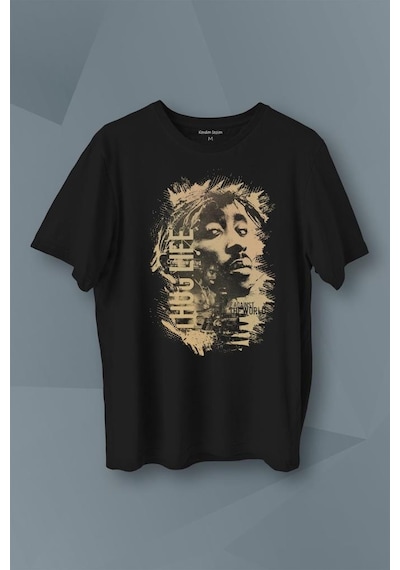 2pac Hip Hip Rap Amerika West Coast Baskılı Tişört Unisex T-shirt 001