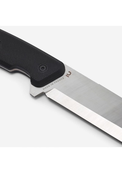 Solognac Sabit Kamp Bıçağı - Siyah - Paslanmaz Çelik - Sika 130 Fr Grip