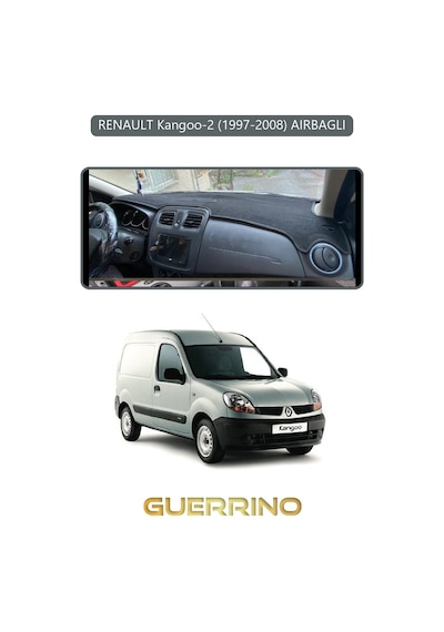 Renault Kangoo-2 1997-2008 Aırbaglıtorpido Koruma Halısı Gri Kenar