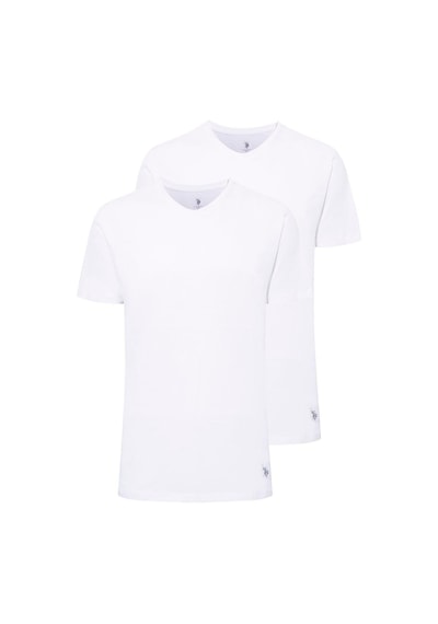 U.S. Polo Assn. U.s Polo Assn. 90002 Erkek Battal 2'li Yuvarlak Yaka T-shirt-beyaz Beyaz