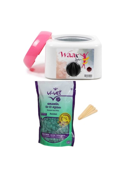 Vivet 250 Gr Inci Boncuk Ağda Azulen +ağda Makinesi 3lü Set 2 Yıl Garantili Makine