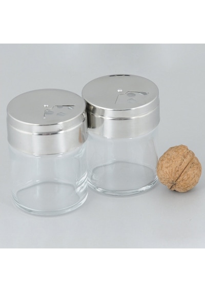 Paşabahçe 43880 Basıc Metal Kapaklı 2 Li Cam  Tuzluk
