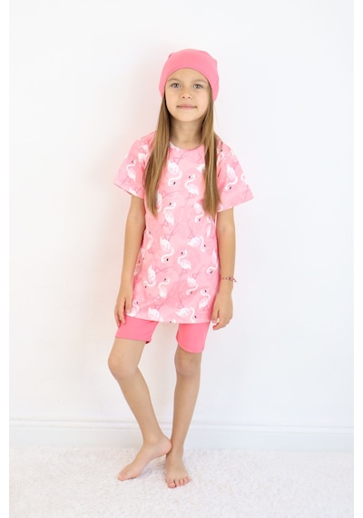 Lyraxkids Kız Çocuk Bisiklet Yaka Etekli Mayo Ve Tayt Bone Dahildir. Açık Pembe Lyraxkids Kız Çocuk Bisiklet Yaka Etekli Mayo Ve Tayt Bone Dahildir. Açık Pembe