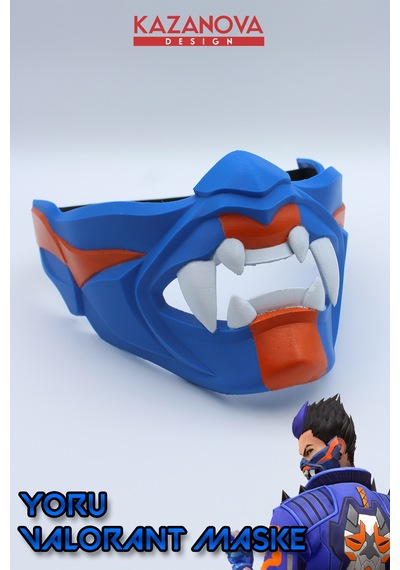 Kazanova Design Yoru Maskesi Giyilebilir Valorant Cosplay Oyuncu Maskesi