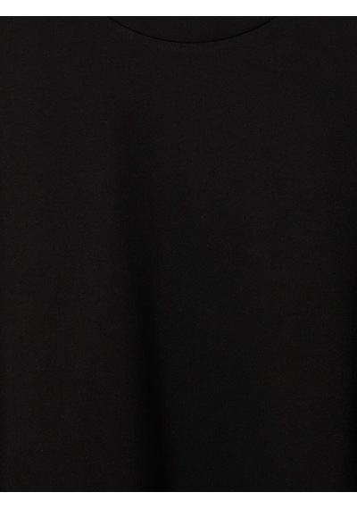 Lcw Modest Siyah Soft Touch Çizgili Kadın Sweatshirt Tunik