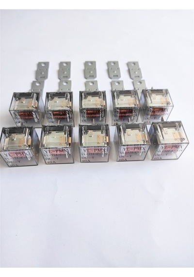 10 Adet Şeffaf 5 Uçlu Üniversal Röle 40 Amper Ddf-799