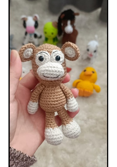 Sevimli Maymun Anahtarlık Aksesuar Hediyelik Oyuncak Dukakidstoys