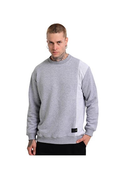 Sportive Alicante Erkek Gri Günlük Stil Sweatshirt 24ke003-grı Gri